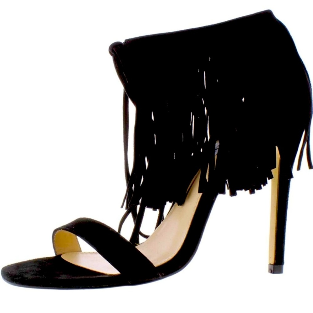 Steve Madden Womens Saamba Suede Tassel Heel Sandals